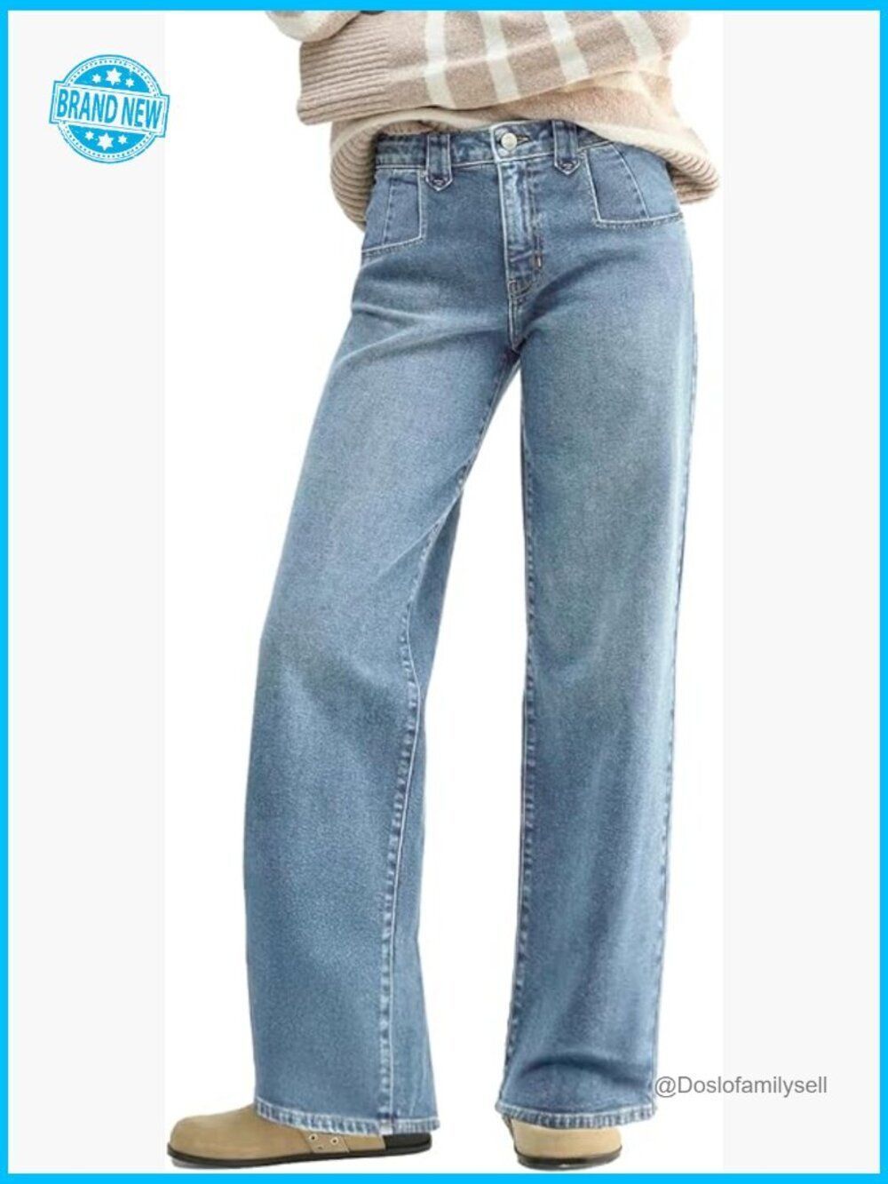 Baggy Jeans Straight Leg Mid Rise Boyfriend Wide Leg High Waisted Y2K Loose Fit